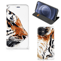 Bookcase iPhone 12 Mini Watercolor Tiger