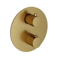 Hotbath Cobber inbouwthermostaat met 2 functies omstel geborsteld messing (goud) PVD HB009 / CB009EXTBBP