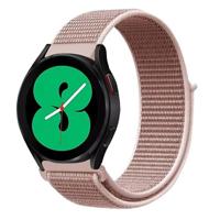 By Qubix - Compatible met Garmin Forerunner 255 - Sport Loop nylon bandje - Zacht roze - Compatible Garmin bandje - Bandbreedte: 22mm