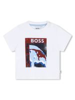 BOSS Kidswear t-shirt en coton à imprimé graphique - Blanc