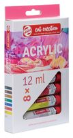 Talens Art Creation acrylverf tube van 12 ml, set van 8 tubes in geassorteerde kleuren