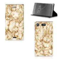 Sony Xperia XZ1 Compact Standcase Marmer Goud