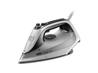Braun TexStyle 7 Pro SI7149WB Droog- & stoomstrijkijzer EloxalPlus soleplate 2900 W Zwart, Wit
