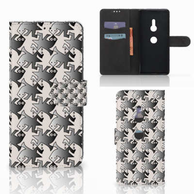Sony Xperia XZ3 Telefoonhoesje met Pasjes Salamander Grey Sony Xperia XZ3 Telefoonhoesje met Pasjes Salamander Grey