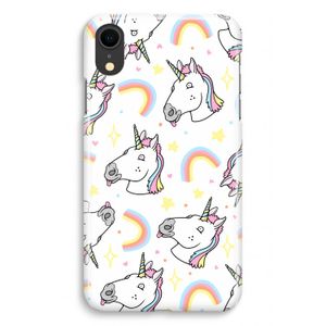 Rainbow Unicorn: iPhone XR Volledig Geprint Hoesje