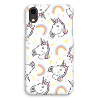 Rainbow Unicorn: iPhone XR Volledig Geprint Hoesje - thumbnail