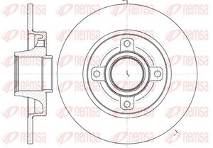 Remschijf REMSA, Remschijftype: Massief, Diameter (mm)249mm, Inbouwplaats: Achteras: , u.a. für Citroën, Peugeot, DS