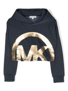 Michael Kors Kids hoodie à logo imprimé - Bleu