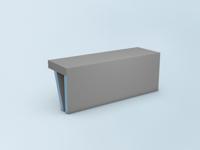 Wedi Sanoasa zitbank 90 cm met rechte voorkant