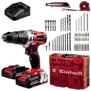 Einhell Power X-Change TE-CD 18/2 Li-i +64 (2x2,0 Ah) Accu-klopboor/schroefmachine 2 snelheden Incl. 2 accus