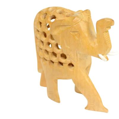 Houten Olifant Slurf Omhoog (8 x 7 x 3 cm) Houten Olifant Slurf Omhoog (8 x 7 x 3 cm)