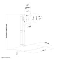 Neomounts FPMA-D890BLACK 1-voudig Monitor-tafelbeugel 25,4 cm (10) - 76,2 cm (30) Kantelbaar, Zwenkbaar Zwart - thumbnail