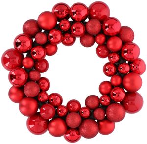 Kerstkrans 55 Ballen Rood