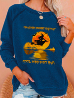 Loose Crew Neck Casual Halloween Sweatshirt