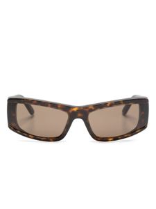 Balenciaga Eyewear lunettes de soleil à effet écailles de tortue - Marron