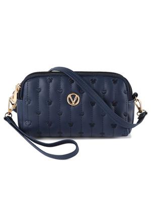 Trendy Metallic Embroidered Crossbody Messenger Bag