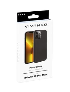 Vivanco Pure Backcover Apple iPhone 13 Pro Max Zwart Inductieve lading, Stootbestendig