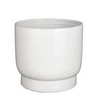 Mica Decorations Thiago Bloempot - 26x26x23 cm - Terracotta - Wit