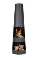 La Hacienda Circo Terraskachel, terraskachel, vuurplaats voor ontspannen avonden, vuurzuil, outdoor, terraskachel, tuinoven van hoogwaardig staal, 35 x 35 x 125 cm