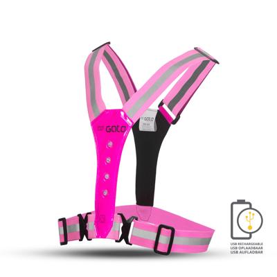 Gato safer sport led usb vest (Kleur: roze)