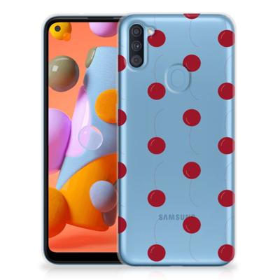 Samsung Galaxy A11 | M11 Siliconen Case Cherries Samsung Galaxy A11 | M11 Siliconen Case Cherries