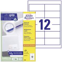 Avery-Zweckform 3659 Universele etiketten 97 x 42.3 mm Papier Wit 1200 stuk(s) Permanent hechtend Inkjet, Laser (zwart/wit), Laser (kleur), Kopiëren - thumbnail