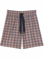 Burberry Kids short de bain à carreaux - Tons neutres