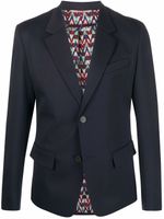 Valentino Garavani blazer à revers crantés - Bleu - thumbnail