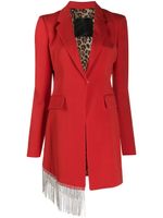 Philipp Plein blazer à franges en cristal - Rouge