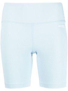 Sporty & Rich short nervuré à patch logo - Bleu