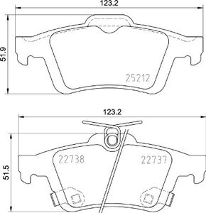 Remblokkenset, schijfrem BREMBO, u.a. fÃ¼r Ford