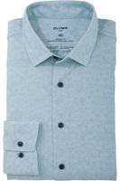 OLYMP Luxor 24/Seven Dynamic Flex Modern Fit Jersey shirt groen, Melange