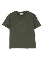 Moncler Enfant t-shirt en coton à logo embossé - Vert