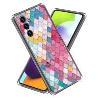 Samsung Galaxy A25 Stijlvolle Ultradunne TPU Hoesje - Regenboog Ruit - thumbnail