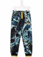 Dolce & Gabbana Kids pantalon de jogging fuselé à imprimé marbré - Bleu - thumbnail