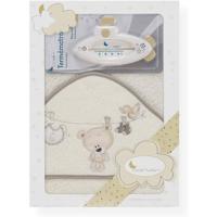 Interbaby Badaccessoires Love 100 Cm Katoen Beige 2-delig