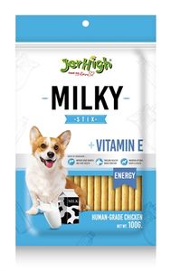 JERHIGH MILKY STIX MET KIP EN VITAMINE E 100 GR