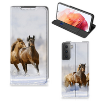 Samsung Galaxy S21 Hoesje maken Paarden - thumbnail