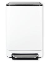 Desq 6053.01 pedaalemmer – 40 l – met binnenemmer – roestvrij staal – geurdicht – Silent Close – wit