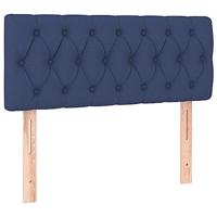 vidaXL Hoofdbord LED 90x7x78/88 cm stof blauw, hoofdeinde, houten hoofdeinde, bedonderdeel, houten hoofdbord, slaapkamermeubel, bedaccessoire