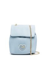 Love Moschino sac à dos plissé à détail de chaîne - Bleu