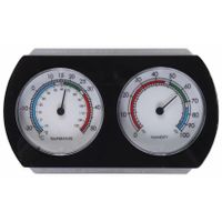 Luchtvochtigheidsmeter/thermometer - kunststof - 9 cm   - - thumbnail