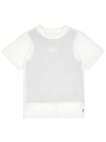 MM6 Maison Margiela t-shirt en coton à design superposé - Blanc - thumbnail