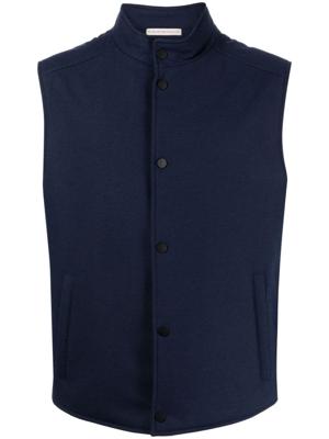 Corneliani Gilet met enkele rij knopen - Blauw