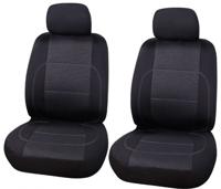 Carpoint stoelhoezenset Paris uni polyester zwart 4 delig