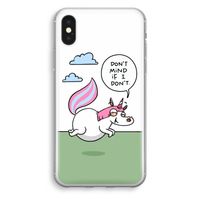 Unicorn: iPhone X Transparant Hoesje - thumbnail