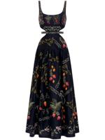 Agua By Agua Bendita Maxi-jurk met borduurwerk - Zwart