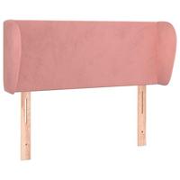vidaXL Hoofdbord met randen 93x23x78/88 cm fluweel roze