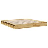 vidaXL Bedframe zonder matras 200x200 cm massief hout eiken, slaapkamermeubels, bedbodem, tweepersoonsbed, bed, bedstee, houten bed