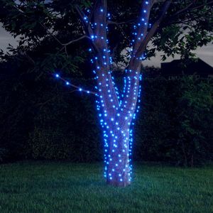 5 st Lichtslinger met 200 LED's solar binnen/buiten blauw